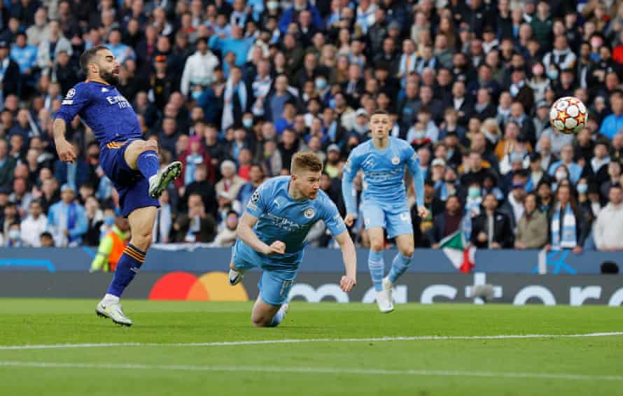 Kevin De Bruyne heads in the opening goal inside two minutes.