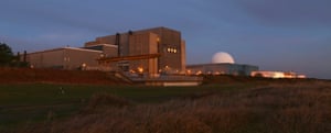 Decommissioned Sizewell A nuclear power station, left, and active Sizewell B in Suffolk.