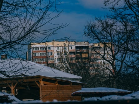 Damage to a nearby residential building.