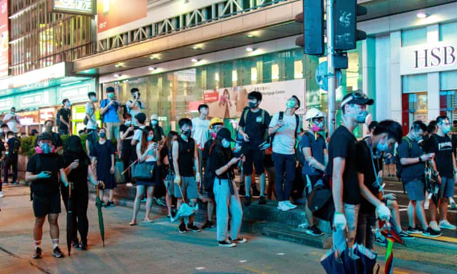 Protesters gather outside Mongkok police station demanding the disclosure of CCTV footage in Prince Edward station over a police clearance operation on 31 August