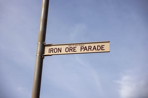 A street sign saying Iron Ore Parade