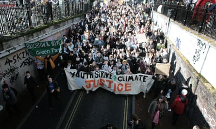 Students take to the street in Brighton