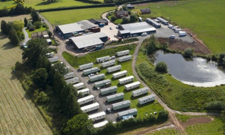 An aerial view of the AS Green and Co farm.