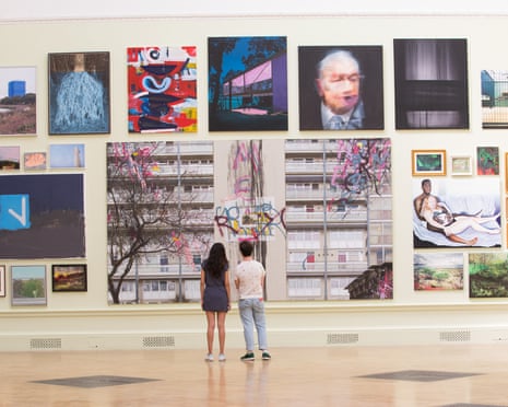 Royal Academy of Arts Summer Exhibition 2019<br>Handout photo issued by the Royal Academy of guests viewing an installation as part of the Summer Exhibition 2019 which runs from 10th June to August 12th at the Royal Academy of Arts in London. PRESS ASSOCIATION Photo. Picture date: Saturday June 1, 2019. Photo credit should read: David Parry/PA Wire NOTE TO EDITORS: This handout photo may only be used in for editorial reporting purposes for the contemporaneous illustration of events, things or the people in the image or facts mentioned in the caption. Reuse of the picture may require further permission from the copyright holder.