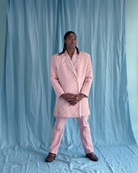 Suit, by Viviers; sandals, by Europa Art.