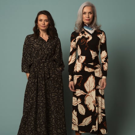 women in print midi dresses