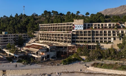 Derelict hotel block