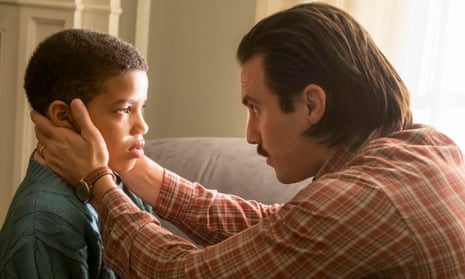 Wears its heart on its sleeve to such great effect … Randall with his dad Jack in This Is Us.