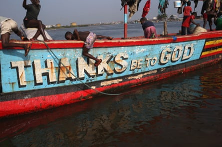 Fishing boat in Monrovia, Liberia