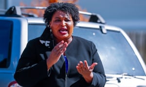 Voting rights advocate Stacey Abrams in Atlanta.