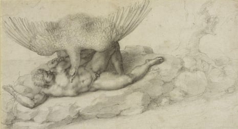  The punishment of Tityus by Michelangelo.