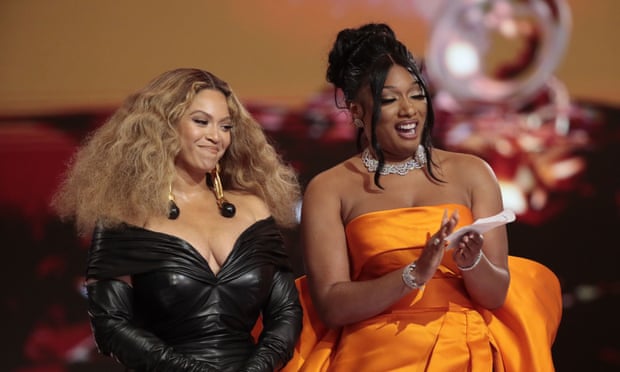 (L-R) Beyoncé and Megan Thee Stallion ... despite Black female artists thriving on the US singles chart, Black women remain severely underrepresented behind the scenes.