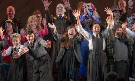 Curtain call during a performance of Matilda the Musical in London’s West End.