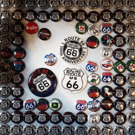 Route 66 buttons on display
