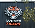 Wests Tigers logo and name on a building
