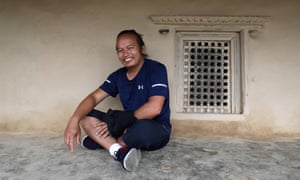 Maila on a verandah in his home village of Sikles.