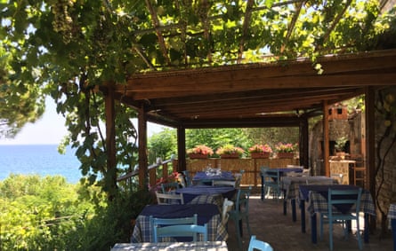 Terrace at A Casa di Delia restaurant.