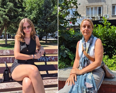 Differing views … Katrin Ninova, left, is relieved Sofia will avoid Eurovision mayhem, while Milena Ouzounova, right, thinks it would be better in Sofia as the city is bigger.