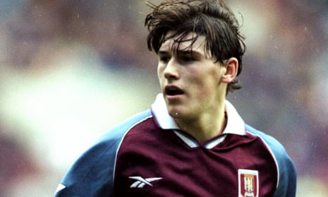 Gareth Barry of Aston Villa in action during his second season at the club, a 2-0 win over Wimbledon in September 1998. 