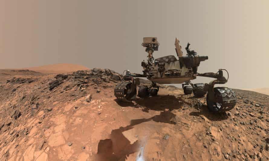 This is me on Mars … self-portrait showing Curiosity on the lower slopes of Mount Sharp.