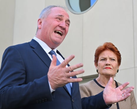 Barnaby Joyce and Pauline Hanson