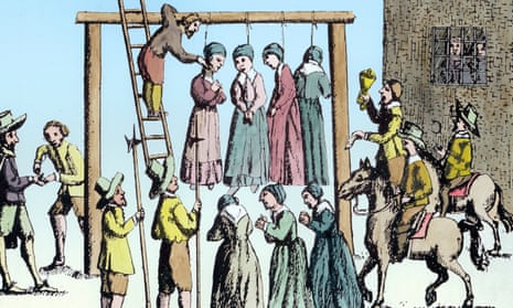 The hanging of the ‘witches’ in Newcastle upon Tyne in 1650.