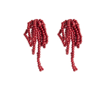Selfridges MINERVA Bow-Drop Beaded Earrings