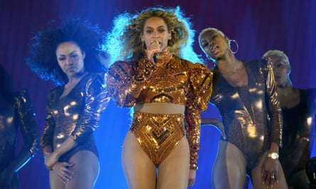 Beyoncé on tour in Houston, Texas.