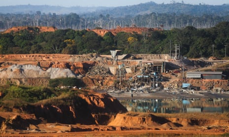The Bom Futuro tin mine in a deforested section of the Amazon in Brazil