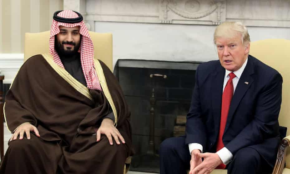 Mohammed bin Salman with Donald Trump in Washington earlier this year.