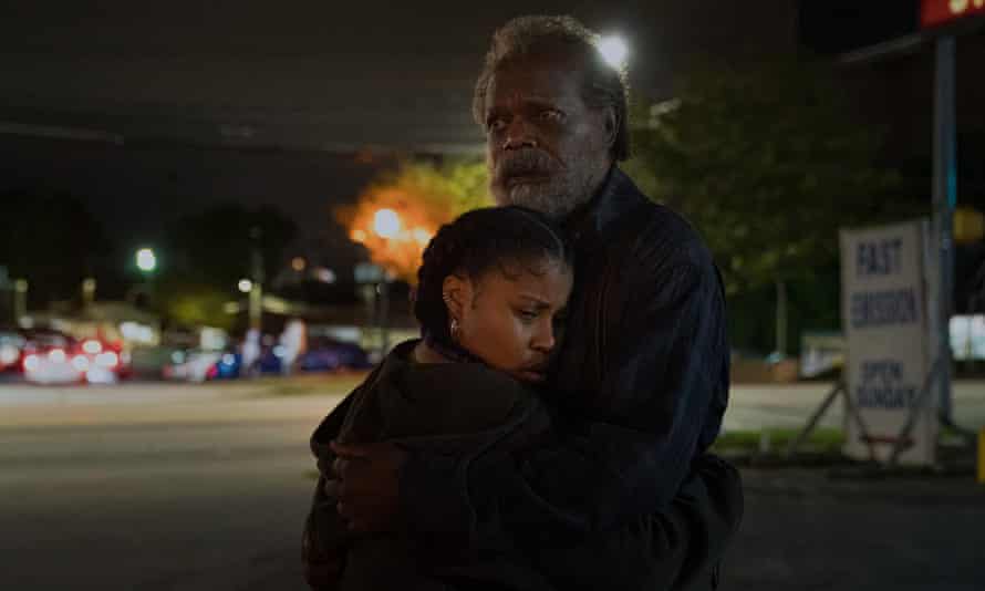Samuel L Jackson and Dominique Fishback in the Last Days of Ptolemy Grey.