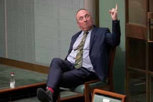 Barnaby Joyce before question time in the House of Representatives in February 2021