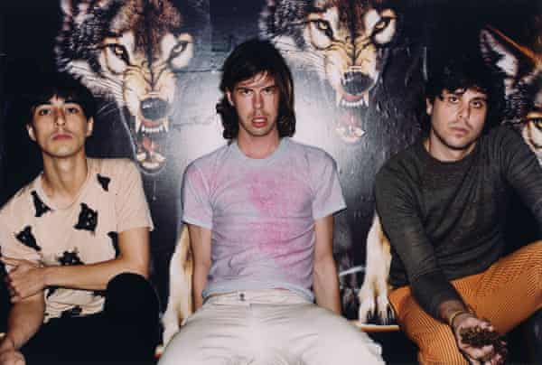 Liars in 2004, l-r: Aaron Hemphill, Angus Andrew, Julian Gross.