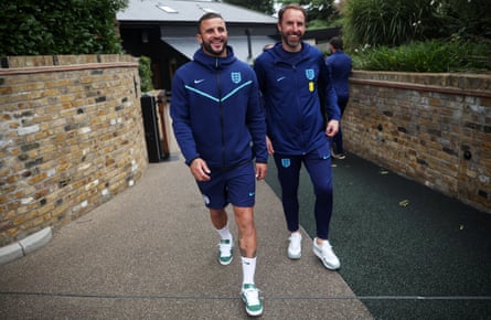 Walker and Southgate head out for media duties