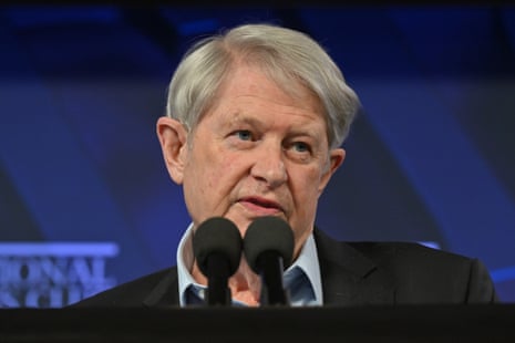 Bruce Chapman speaks at the National Press Club in Canberra