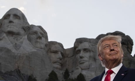Donald Trump at Mount Rushmore in Keystone, South Dakota, in July 2020.