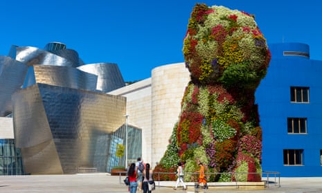 Puppy has been at the entrance of the Guggenheim museum in Bilbao for 24 years
