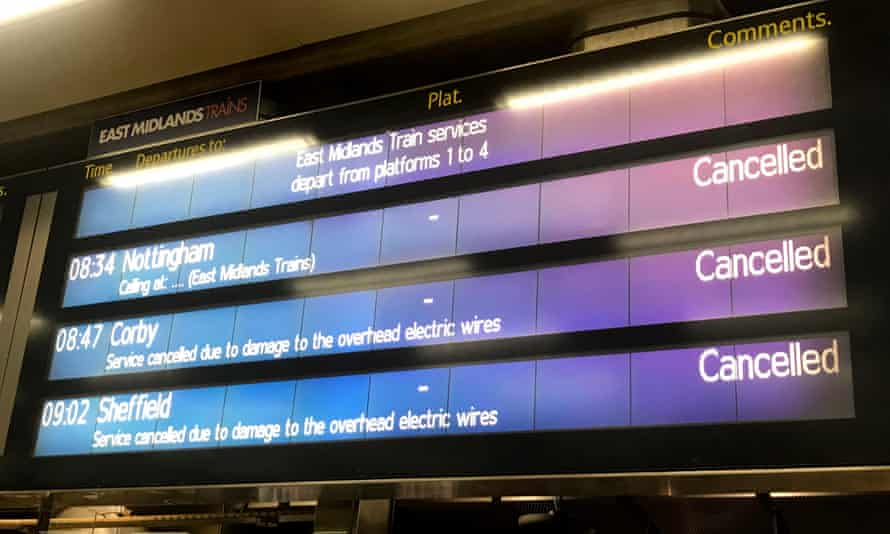 The information board at London St Pancras did not make happy reading this morning.