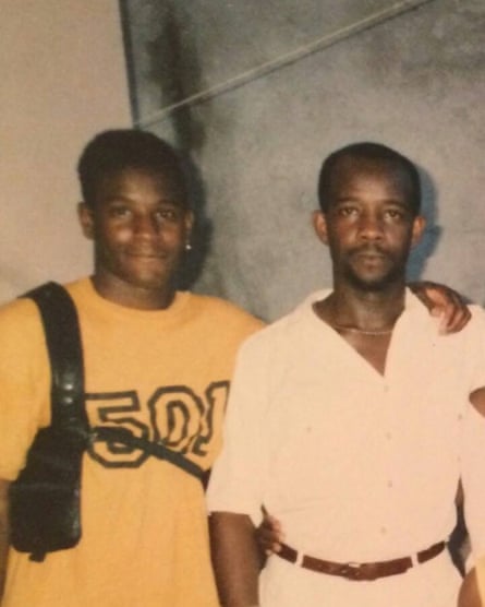 Rolan Adams, who was murdered in 1991, and his father.