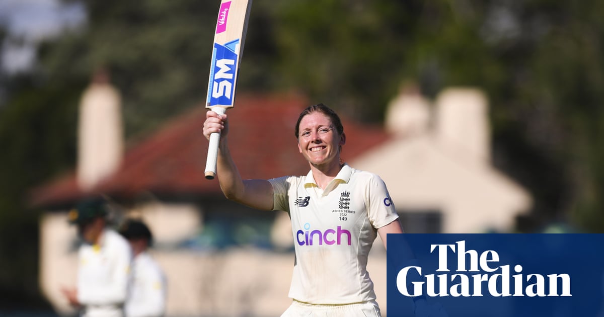 Knight rides to England’s rescue with day two century in Women’s Ashes Test