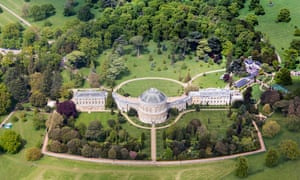 Ickworth House dans le Suffolk, vue aérienne
