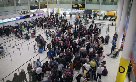 Queues at Gatwick airport