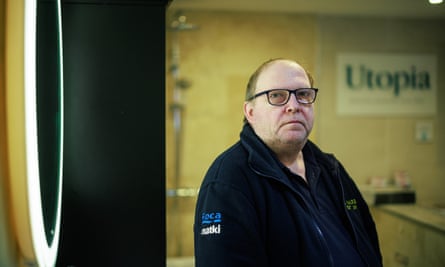 Sean Winterbottom on Glossop High Street.