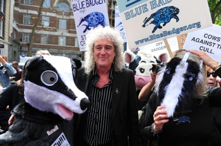 Brian May at a Stop the Cull protest in 2013.
