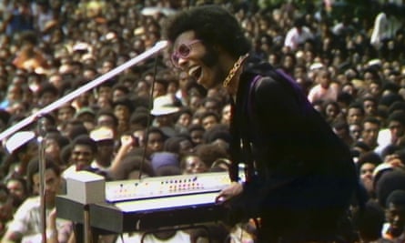 Sly and the Family Stone performing at the Harlem Cultural Festival in 1969.