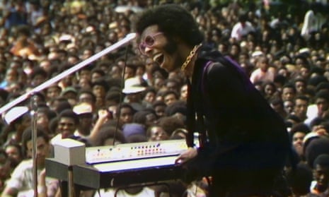 Sly and the Family Stone perform at the Harlem Cultural festival in 1969.