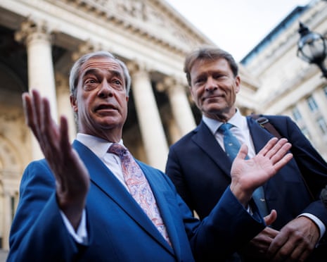 Reform UK leader Nigel Farage and deputy leader Richard Tice in September.