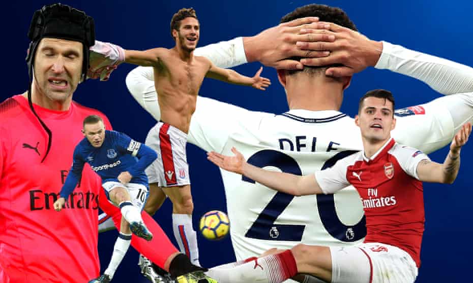 The incompetents: Petr Cech, Wayne Rooney, Ramadan Sobhi, Dele Alli, Granit Xhaka.
