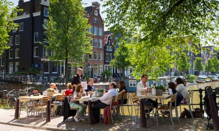Soaking up the atmosphere: canalside dining by the Brouwersgracht and Herengracht canals.