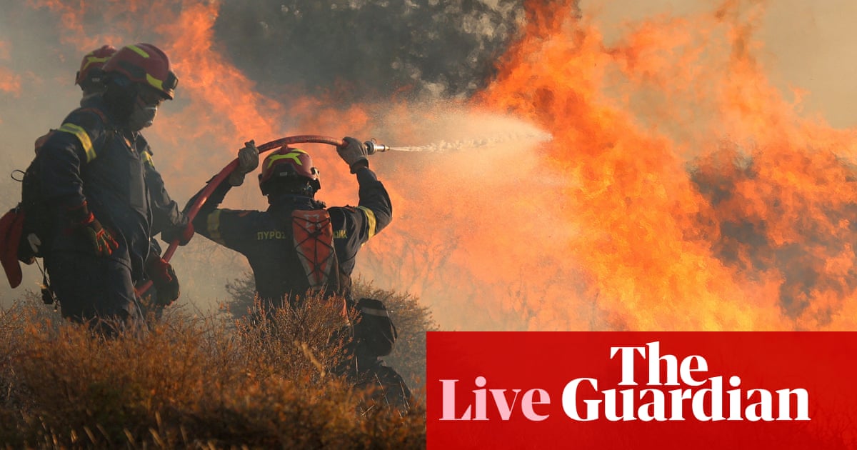 More than 1,500 people evacuated in Crete as wildfires rage across Europe live